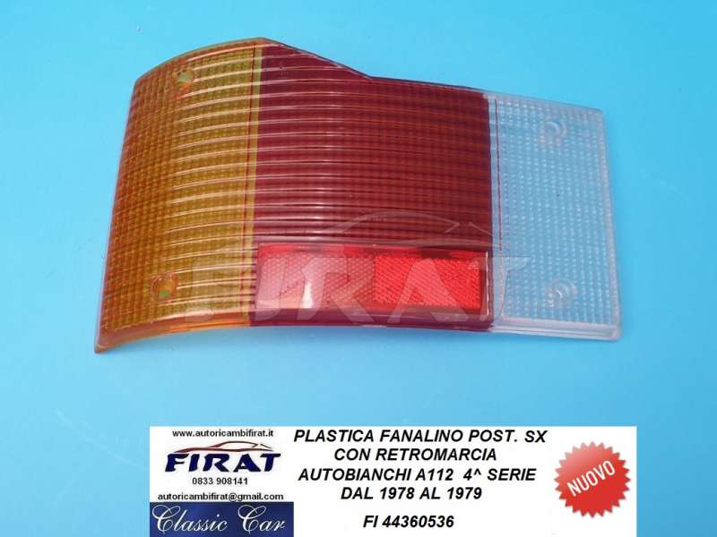 PLASTICA FANALINO A112 78 -79 POST.SX C/RETRO